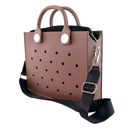 Waterproof Charm Holder Women's Tote Bag With Shoulder Strap