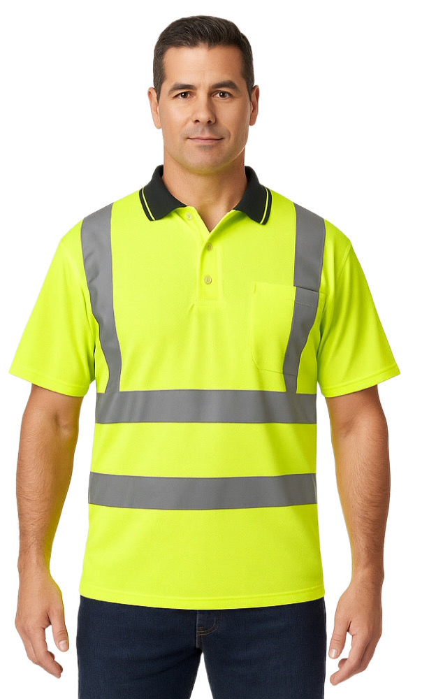 HIGH VISIBILITY SAFETY POLO SHIRT