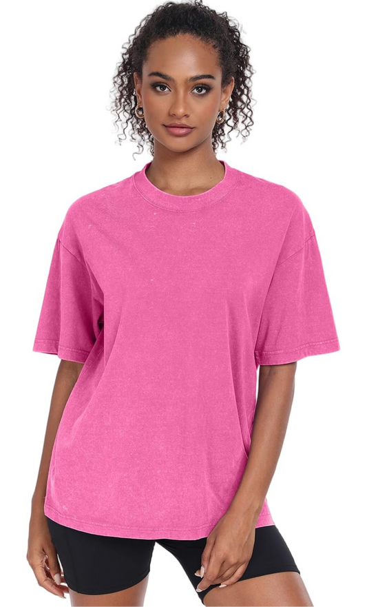 WOMENS ACID WASH BOYFRIEND TSHIRT 3PACK