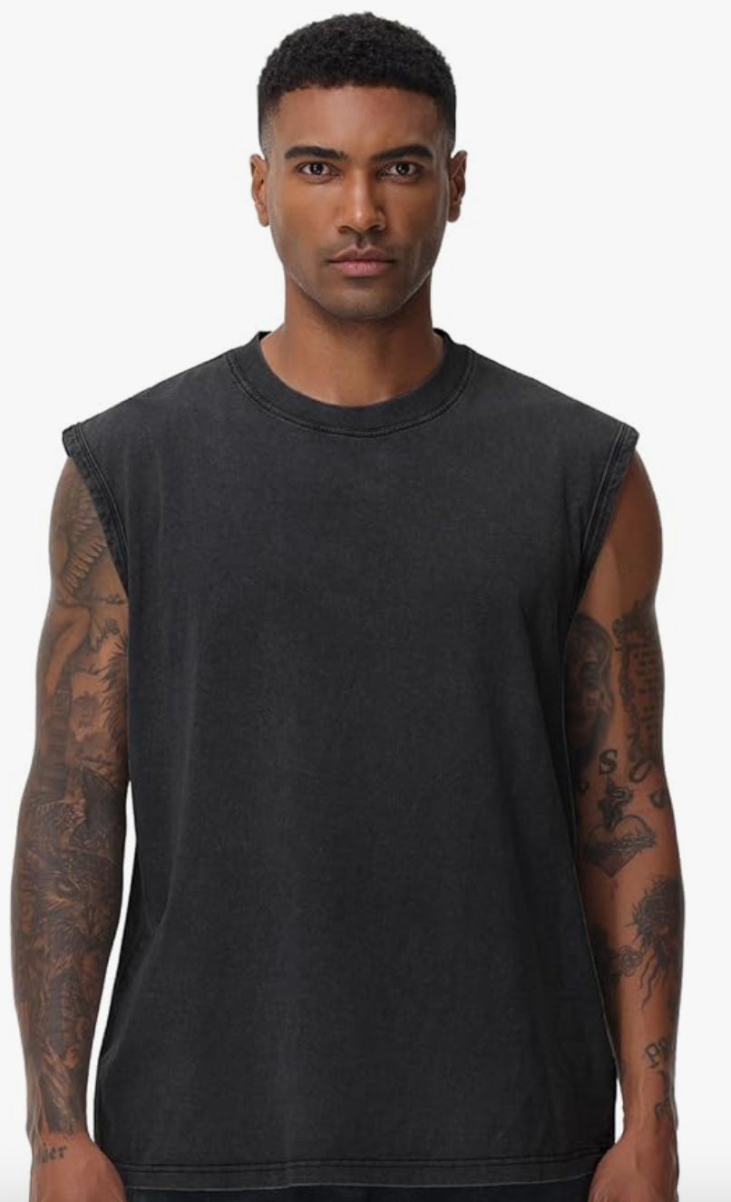 3PACK ACID WASH TANKTOP SLEEVELESS TSHIRTS