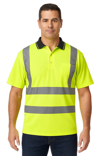 HIGH VISIBILITY SAFETY POLO SHIRT