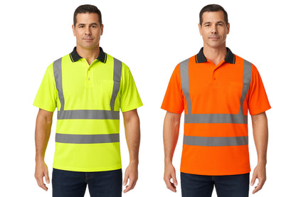 HIGH VISIBILITY SAFETY POLO SHIRT