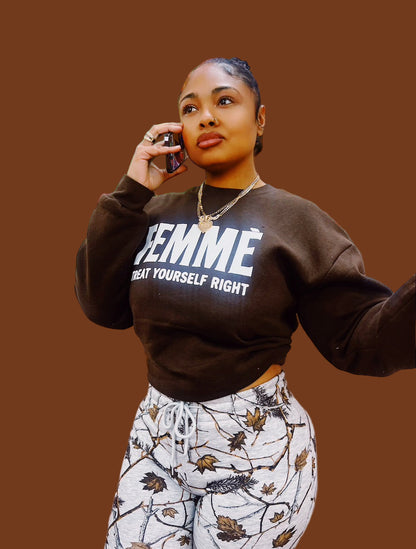 FEMMÈ TREAT YOURSELF RIGHT BOYFRIEND SWEATER