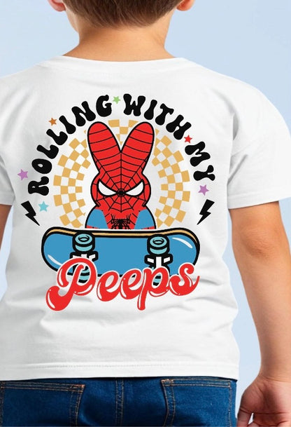 ROLLING WITH MY PEEPS (AVENGERS EASTER) TSHIRT
