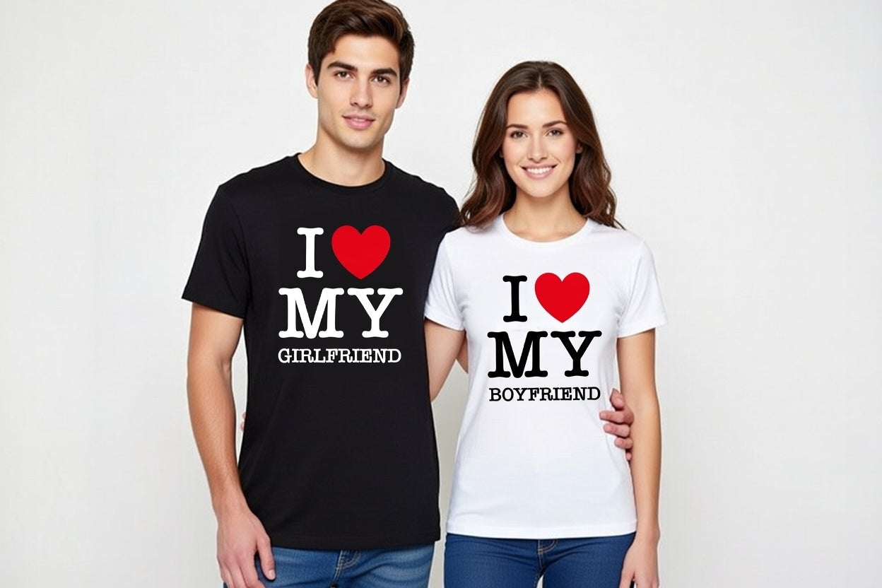 I LOVE MY BF/GF COUPLES TSHIRTS