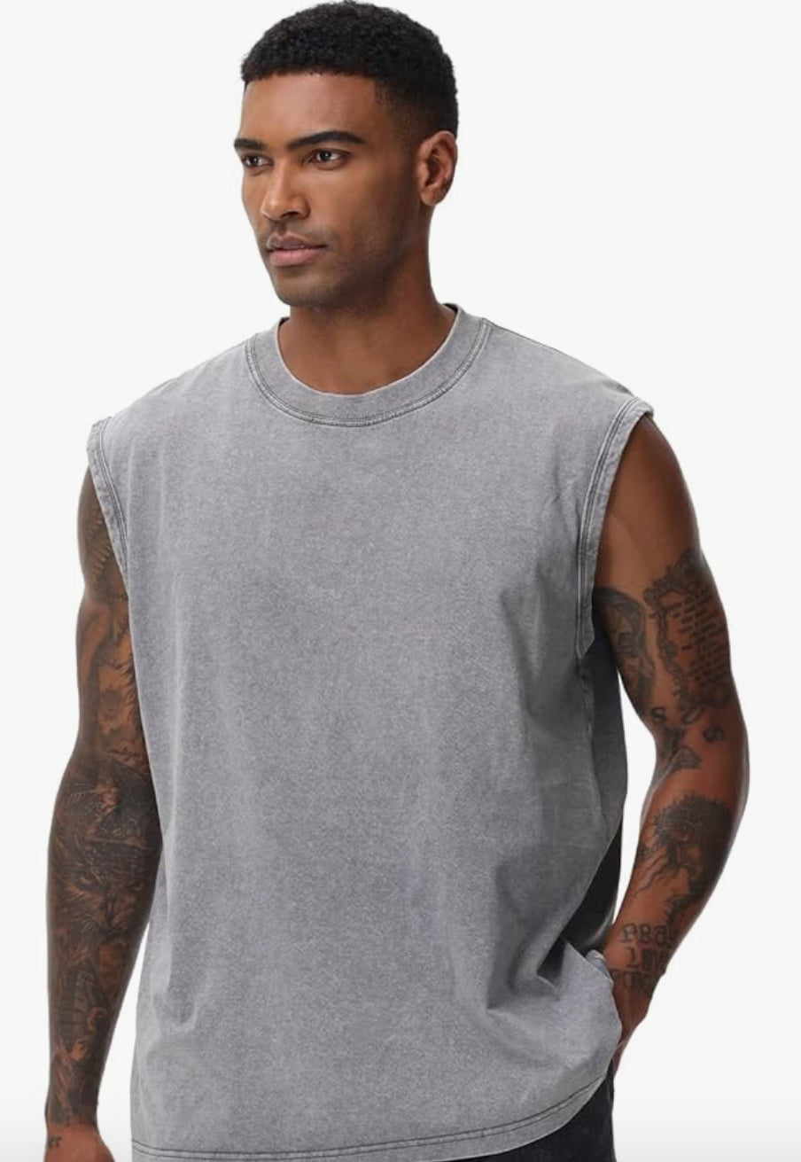 3PACK ACID WASH TANKTOP SLEEVELESS TSHIRTS