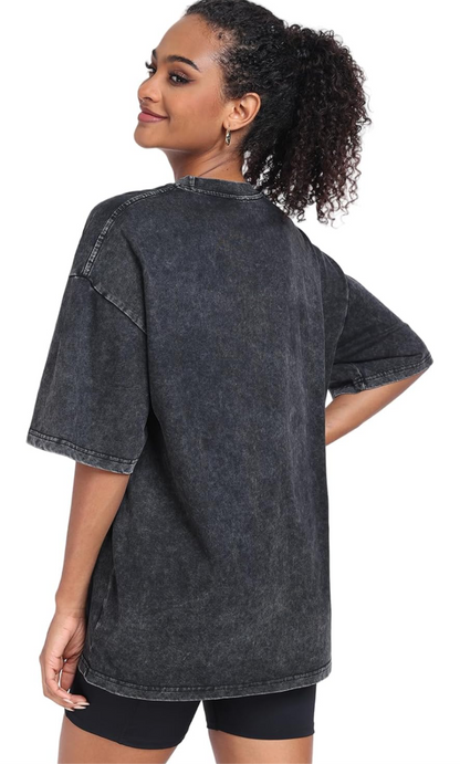 WOMENS ACID WASH BOYFRIEND TSHIRT 3PACK