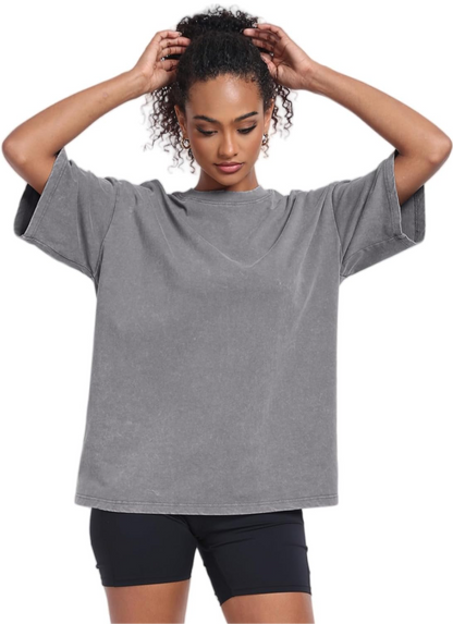 WOMENS ACID WASH BOYFRIEND TSHIRT 3PACK