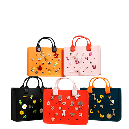 Waterproof Charm Holder Women's Tote Bag With Shoulder Strap