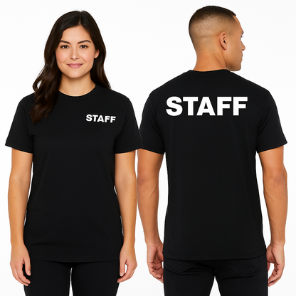 STAFF TSHIRT FRONT & BACK