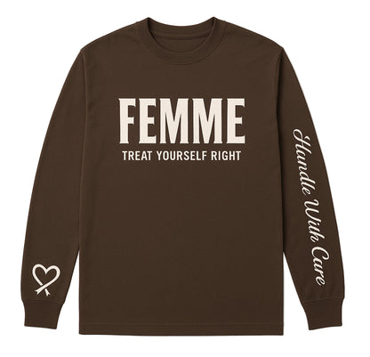 FEMMÈ TREAT YOURSELF RIGHT BOYFRIEND SWEATER