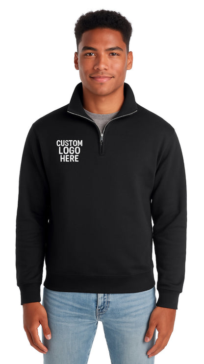 CUSTOM 1/4 ZIP EMBROIDERED UNISEX PULLOVER SWEATSHIRT
