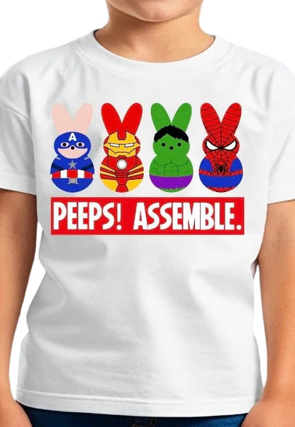 ROLLING WITH MY PEEPS (AVENGERS EASTER) TSHIRT