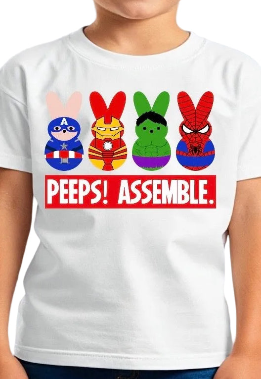 ROLLING WITH MY PEEPS (AVENGERS EASTER) TSHIRT