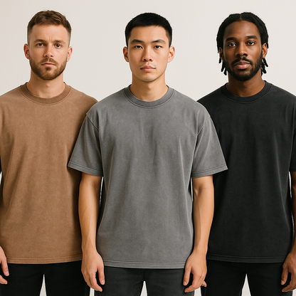 3PACK ACID WASH TSHIRTS