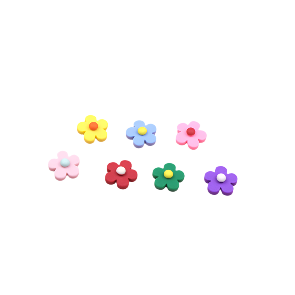 COLORFUL DAISY SHOE CHARMS 10PC