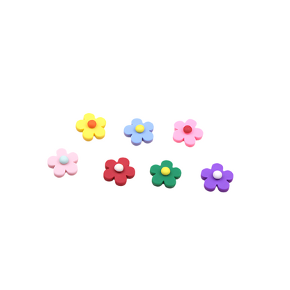 COLORFUL DAISY SHOE CHARMS 10PC