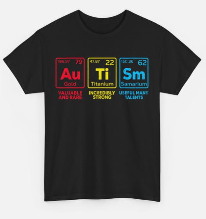 AUTISM AWARENESS PERIODIC TABLE TSHIRT