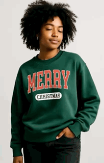 MERRY CHRISTMAS VARSITY CREWNECK UNISEX