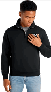 CUSTOM 1/4 ZIP EMBROIDERED UNISEX PULLOVER SWEATSHIRT