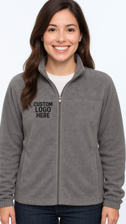 CUSTOM FULL ZIP UNISEX FLEECE EMBROIDERED