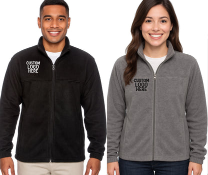 CUSTOM FULL ZIP UNISEX FLEECE EMBROIDERED
