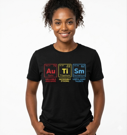 AUTISM AWARENESS PERIODIC TABLE TSHIRT