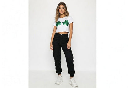 BIKINI CLOVER CROP TOP TSHIRT