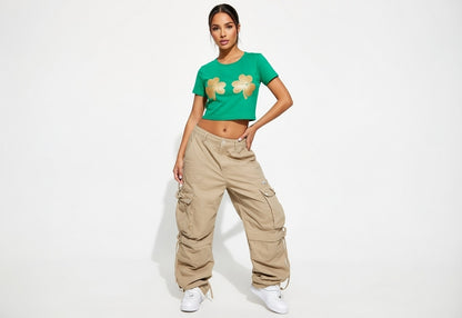 BIKINI CLOVER CROP TOP TSHIRT